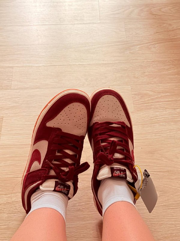 Nike Dunk Low бордовые — фото от покупательницы